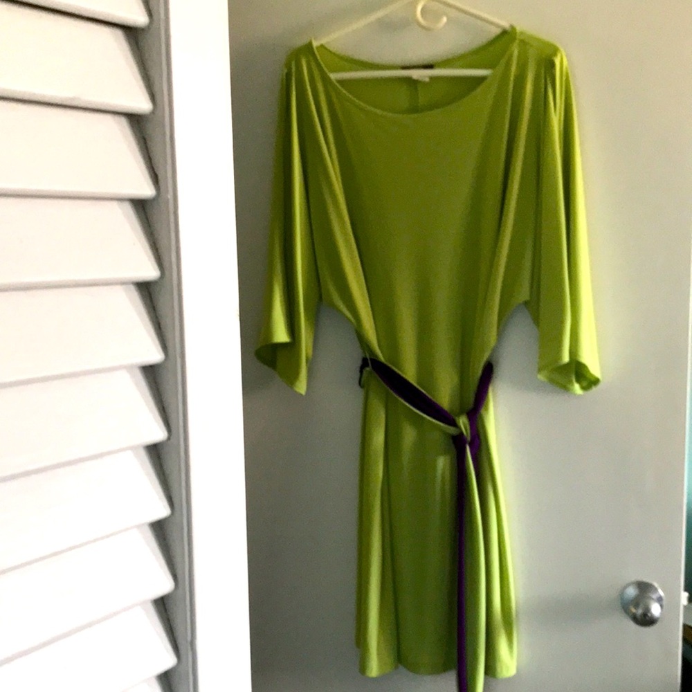 MSK arm hole dress key lime size large L